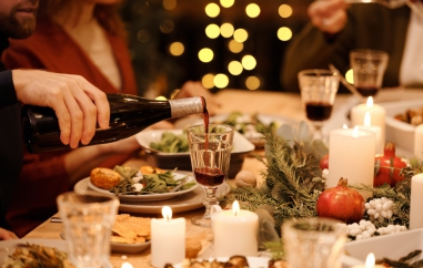 Kaas en wijn bij het Kerstdiner